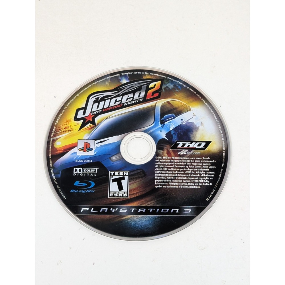 Juiced 2 Hot Import Nights (PlayStation 3, 2007) PS3 - DISC ONLY Tested Working